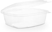 Vegware Compostable 32oz Hinged Clear Deli Containers, Case of 200, PLA Plastic Meal Prep, To Go Box With Lid, Made from PLA, A Renewable Material Made from Plants, Tight Seal for Freshness