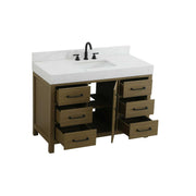 Elegant Kitchen and Bath 48" Single Bathroom Vanity in Chestnut Brown by Elegant Lighting – unspecified, Wood, Chestnut Brown, Model VF60648MCB-BS