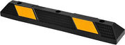 Global Industrial Rubber Parking Stop/Curb Block, 36"L, Black w/Yellow Stripes