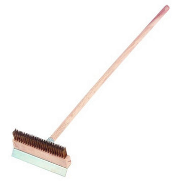Pizza Oven Brush by CRESTWARE – 40-Inch, Aluminum, Silver, Model POB40