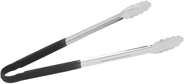 HUBERT Cool Touch Tong with Black Silicone Handle Stainless Steel - 16"L