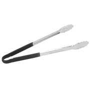 Cool Touch Tong with Black Silicone Handle Stainless Steel - 16"L by HUBERT – Silicone, Black, Model DS-36522B