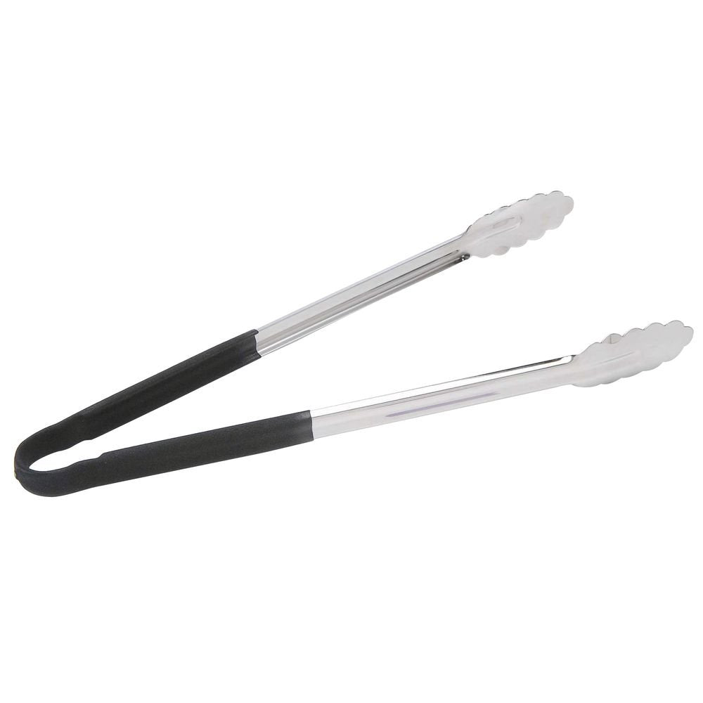 Cool Touch Tong with Black Silicone Handle Stainless Steel - 16"L by HUBERT – Silicone, Black, Model DS-36522B