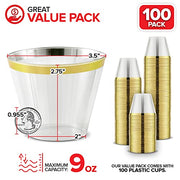 Stock Your Home 100 Count / Gold Rim / Fine Cups