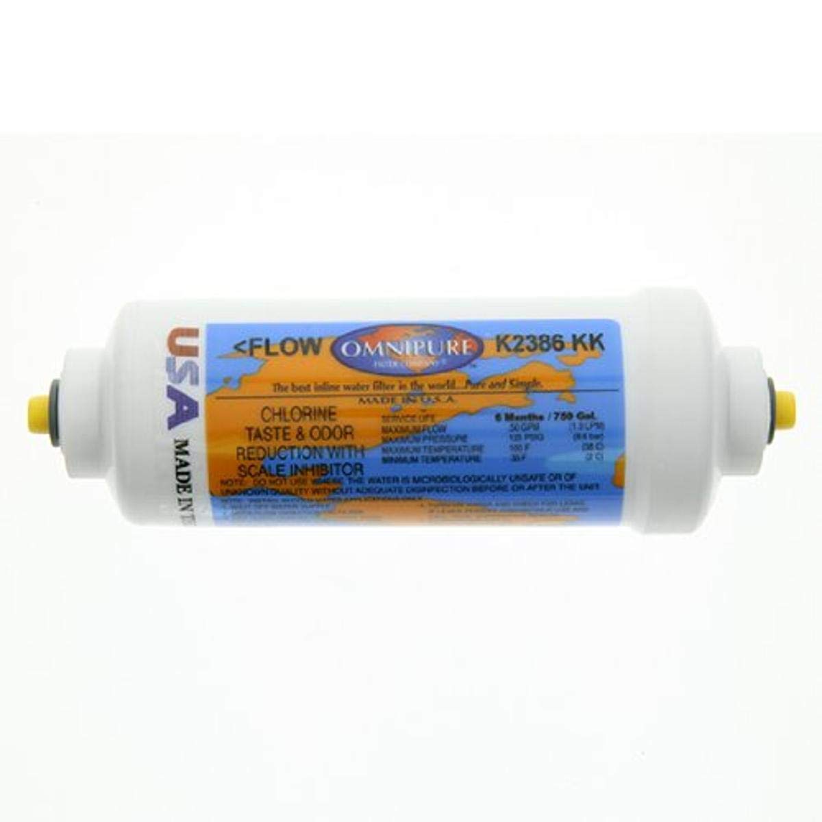 K2386-KK Inline Water Filter by Omnipure – 2 x 6, Copper, Model K2386KK