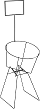 HUBERT Black Single Basket Display Stand
