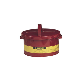 Bench Cans - 2gal bench canno basket by Justrite – 5.88"H, Steel, Red, Model 400-10575