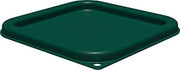 Carlisle FoodService Products Squares Square Food Storage Container Lid with Stackable Design for Catering, Buffets, Restaurants, Proprietary Blend, 2 To 4 Quarts, Forest Green
