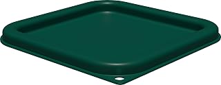 Carlisle FoodService Products Squares Square Food Storage Container Lid with Stackable Design for Catering, Buffets, Restaurants, Proprietary Blend, 2 To 4 Quarts, Forest Green