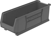 Akro-Mils 30292 Super-Size AkroBins Plastic Storage Bins, Space-Saving Stackable Bins for Garage, Classroom, Warehouse Organization, 30" L x 11" W x 10" H, Grey, 4-Pack