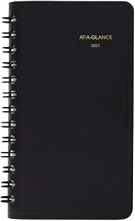 2021 Pocket Calendar by AT-A-GLANCE, Weekly Planner, 2-1/2" x 4-1/2", Pocket Size, Unruled, Black (700350521)