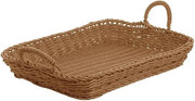 HUBERT Storage Basket with Handles Dark Beige - 14 5/8 L x 10 1/2 W x 2 1/2 D