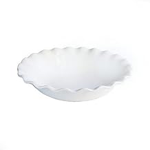 American Atelier Ruffle Round Serving Bowl, White