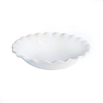 Ruffle Round Serving Bowl by American Atelier – Porcelain, White, Model 6217-BWL16