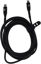 Scipio 10-Foot MFi-Certified Lightning to USB-C Cable with Metal Housing Braided Charging Cord Black