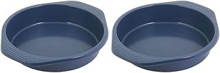 Chicago Metallic Everyday Non-Stick Round Cake Pan, Perfect for making traditional round cakes, casseroles, and more! 9-Inch, Blue (Pack of 2)
