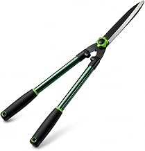 Hedge Shears, Manual Hedge Clippers with Telescoping Long Handles, Sharp Steel Blades Pruning Shears, Adjustable Long Reach Hedge Trimmer for Bushes, Shrubs & Garden Yard Maintenance