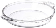 9-1/2" Glass Pie Plate by Anchor Hocking – 9-1/2", 9.5 inches, Glass, Clear, Pack of 3