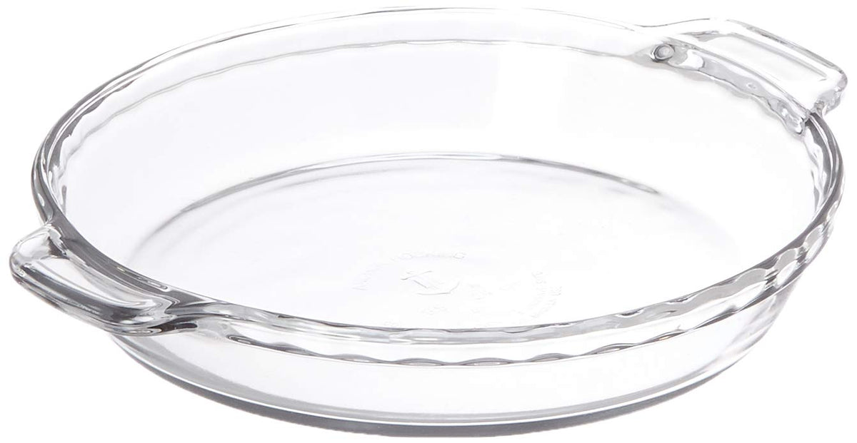 9-1/2" Glass Pie Plate by Anchor Hocking – 9-1/2", 9.5 inches, Glass, Clear, Pack of 3