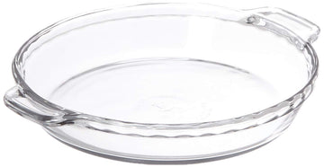 9-1/2" Glass Pie Plate by Anchor Hocking – 9-1/2", 9.5 inches, Glass, Clear, Pack of 3