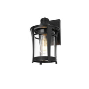 Artemis One Light Outdoor Wall Sconce Black by Lighting Design – 7", Aluminum, Black