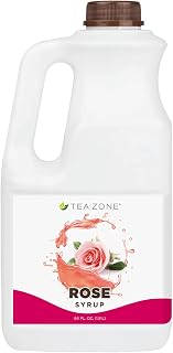TEA ZONE J1098 64 oz Rose Syrup for Tea, Sweets, Dessert Blending