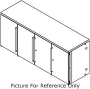 Perlick BBRN80 80"W 4 Section Narrow Door Remote Refrigeration Back Bar Cabinet