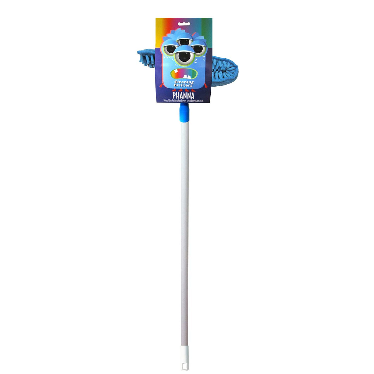Microfiber Ceiling Fan Duster with Extension Pole by Ettore – Pack of 1, Microfiber, Multicolor, Model 32001