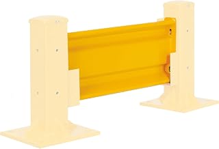 Global Industrial Steel Guard Rail, 2-Rib, 2'L, Yellow