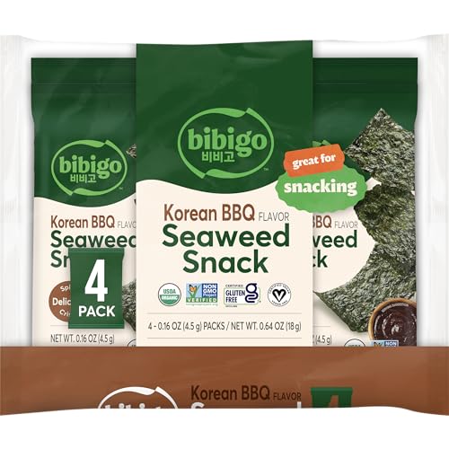 bibigo 0.16 Ounce (Pack of 4) / 4 Seaweed Snacks