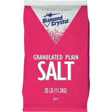 Granulated Plain Diamond Salt 25lbs by Diamond Crystal – 400 Ounce (Pack of 1), Model 100011259