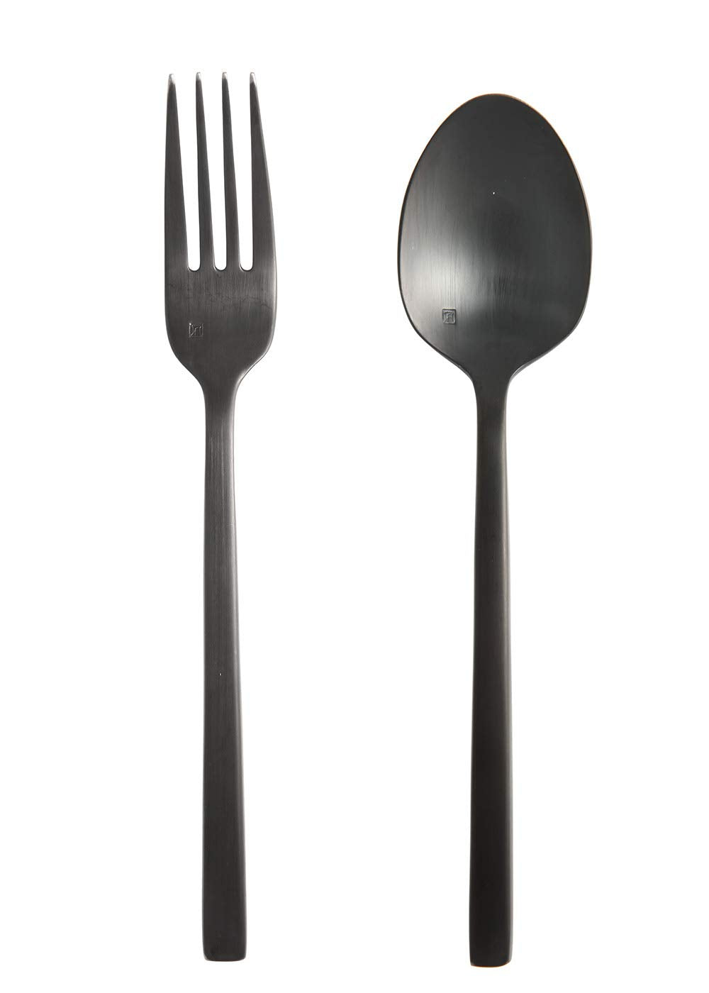 Arezzo 2 Piece Serving Set by Fortessa – 2 Piece Serving Set, Stainless Steel, Brushed Black, Model 2PPS-6B165-05