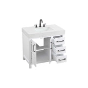 Elegant Kitchen and Bath 36" Single Bathroom Vanity in White by Elegant Lighting – unspecified, Wood, White, Model VF60636WH