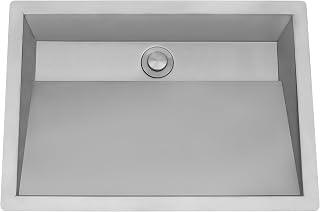 Ruvati 20 x 14 inch Brushed Stainless Steel Undermount Ramp Bathroom Sink Stainless Steel - RVH6140ST