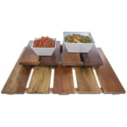 Wood Pallet Display Riser Rectangular - 24" L x 15" W x 2 1/2" H by HUBERT – Wood, Natural, Model 57222