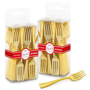 Stock Your Home Mini Fork / Gold / 80 Dessert Forks