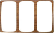 HUBERT Cold Food Display Tile 1/3 Size Bamboo Melamine - 21" L x 12 3/4" W