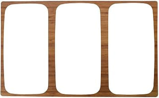 HUBERT Cold Food Display Tile 1/3 Size Bamboo Melamine - 21" L x 12 3/4" W