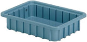LEWISBins Divider Box, 10-13/16" x 8-5/16" x 2-1/2", Light Blue, Lot of 12