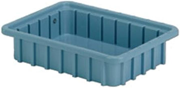 LEWISBins Divider Box, 10-13/16" x 8-5/16" x 2-1/2", Light Blue, Lot of 12