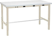 Global Industrial Heavy Duty Adjustable Height Workbench with Power Apron,