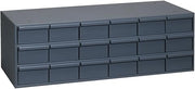 Durham 030-95 Gray Cold Rolled Steel Storage Cabinet, 33-3/4" Width x 12-7/8" Height x 11-3/4" Depth, 18 Drawer