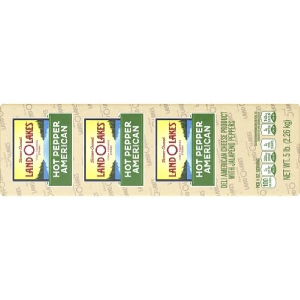 Hot Pepper Deli American Cheese Product by Land O Lakes – Large, Pack of 2