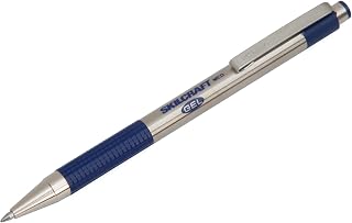 AbilityOne 7520017027809 - SKILCRAFT®/Zebra® Stainless-Steel Retractable Gel Pen - Blue Ink - Medium Point - 2 units