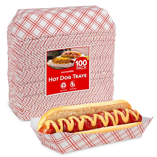 Stock Your Home 100 / 100 Count / Red Serving Trays