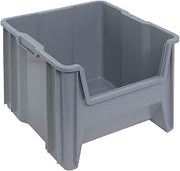 QUANTUM STORAGE SYSTEMS QGH800GY Giant Stack Multipurpose Part Organizer Gray Bins 18" L x 17" W x 13" H 2 Pack
