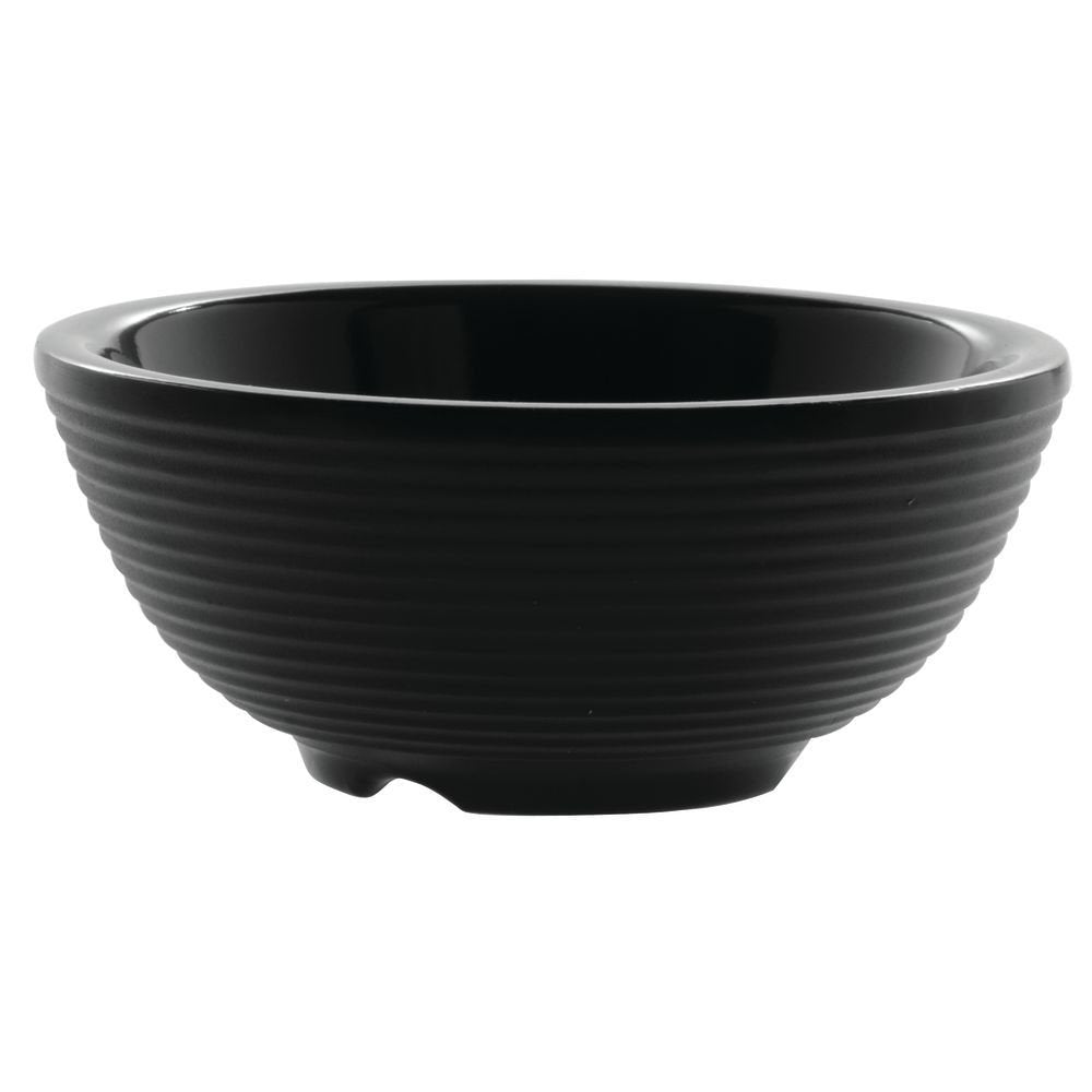 Products 4 oz./118 mL Ribbed Ramekin by Tablecraft – Large, 4.0 ounces, Melamine, Black, Pack of 12