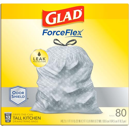Glad Grey / 80 Count (Pack of 1) / ForceFlex Plus Trash Bags