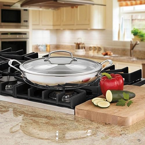 Cuisinart Silver / 12 inch / Everyday Pan w/Cover Omelet Pans