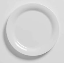 American Metalcraft DPW7WH Melamine Wide Rim Plate, White, 7"